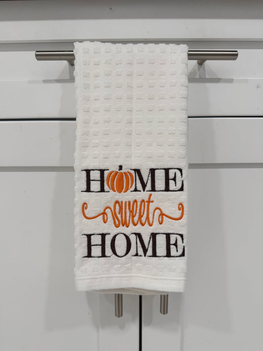 Home Sweet Home Embroidered Dish Towels – Set of 2 Crafts by Serenity