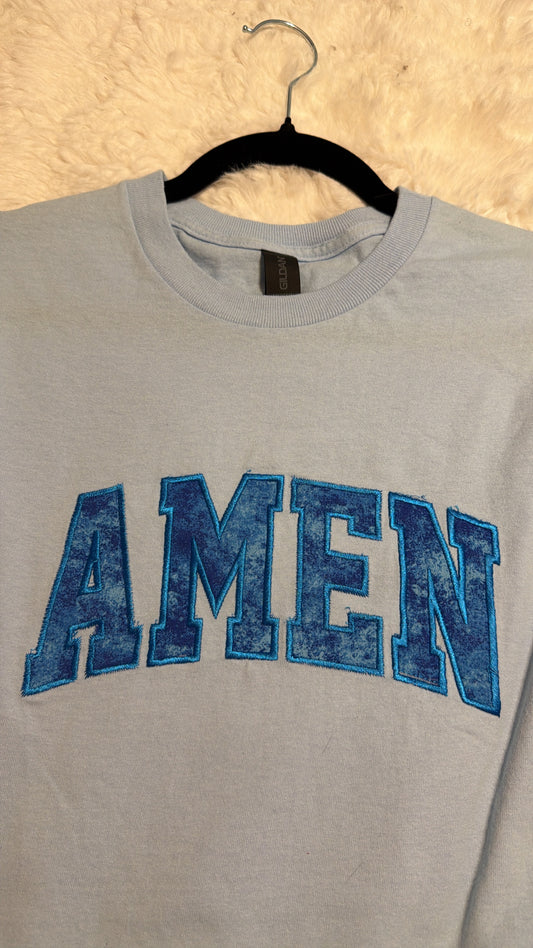 Amen Short Sleeve T-Shirt Crafts by Serenity