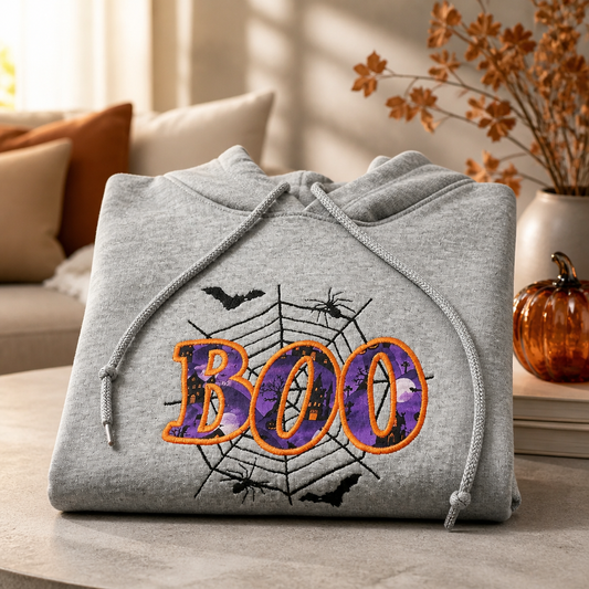 Boo Embroidered t-shirt/sweatshirt Crafts by Serenity