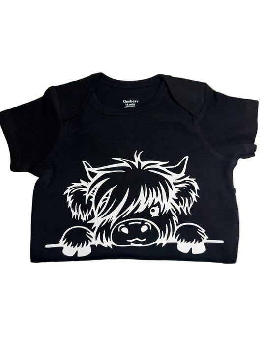 Highland Cow Infant Onesie Crafts by Serenity