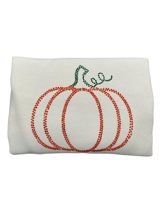 Pumpkin Rhinestone Sweatshirts Crafts by Serenity